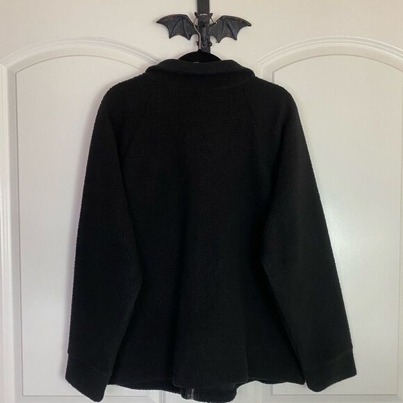 Torrid Deep Black Sherpa Zip Up Lounge Sweatshirt, Zipper Front, Collar, NWT 3X - Picture 7 of 16